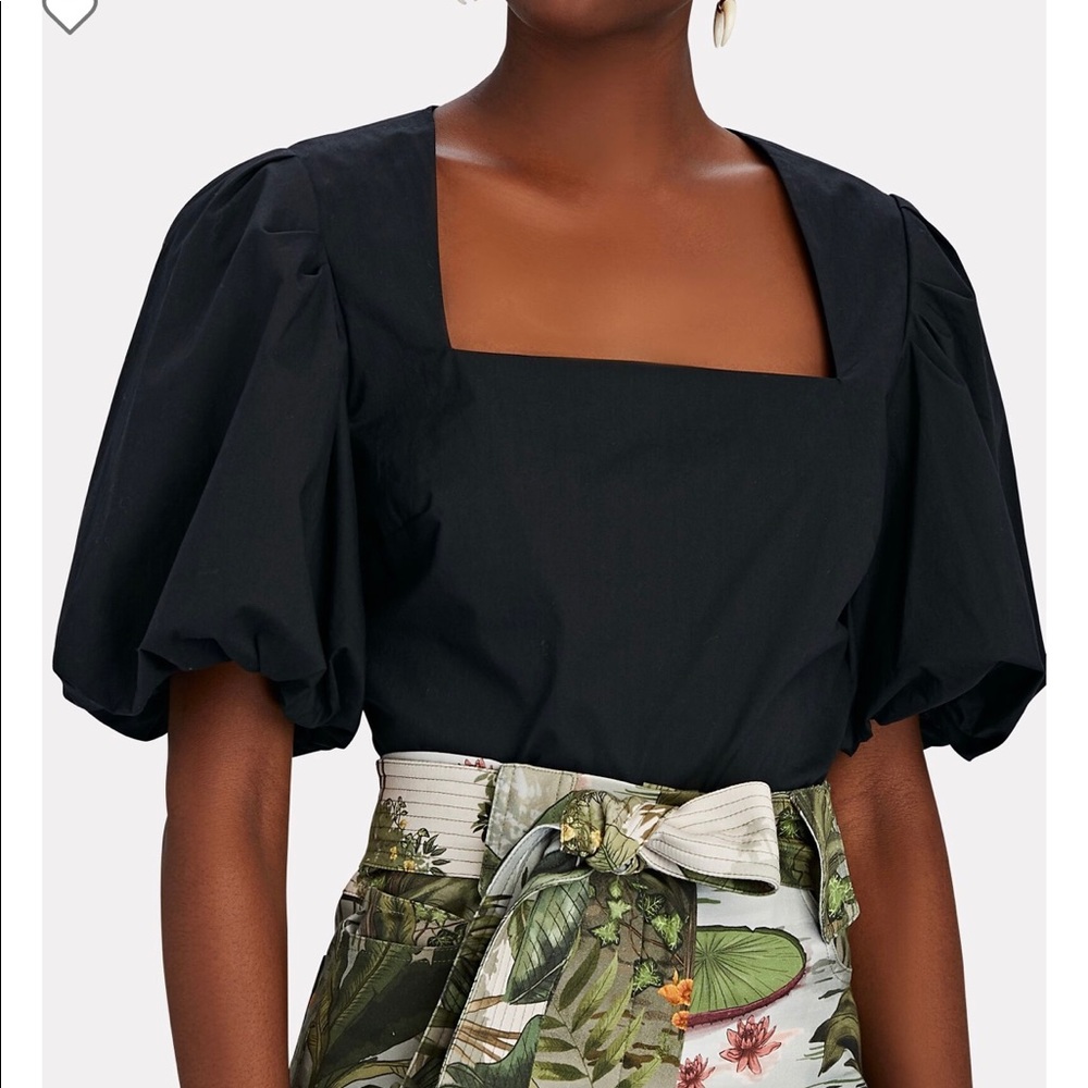 NWT FRAME Denim Nina Top in Black.